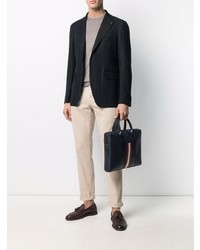 Мужской темно-синий льняной пиджак от Tagliatore