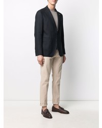 Мужской темно-синий льняной пиджак от Tagliatore