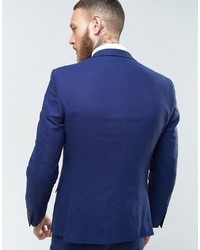 Мужской темно-синий льняной пиджак от French Connection