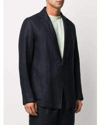 Мужской темно-синий льняной пиджак от Societe Anonyme