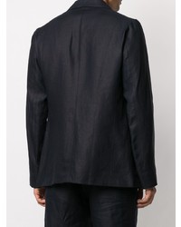 Мужской темно-синий льняной пиджак от Societe Anonyme