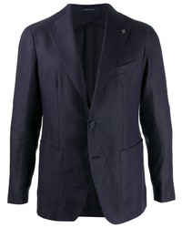 Мужской темно-синий льняной пиджак от Tagliatore