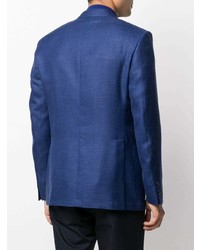 Мужской темно-синий льняной пиджак от Canali