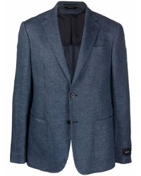 Мужской темно-синий льняной пиджак от Z Zegna
