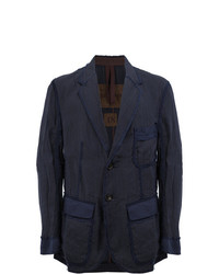 Мужской темно-синий льняной пиджак от Ziggy Chen