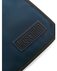 Мужской темно-синий мужской клатч из плотной ткани от Moschino