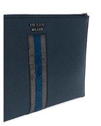 Мужской темно-синий мужской клатч от Prada