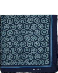 Темно-синий нагрудный платок с геометрическим рисунком