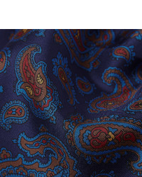 Темно-синий нагрудный платок с "огурцами" от Drakes