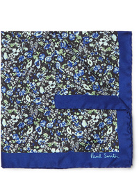 Темно-синий нагрудный платок с цветочным принтом от Paul Smith