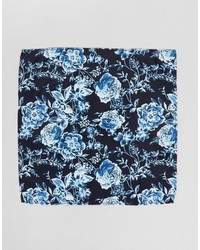 Темно-синий нагрудный платок с цветочным принтом от Asos