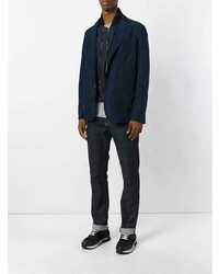 Мужской темно-синий нейлоновый пиджак от Moncler