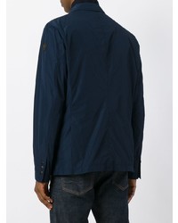 Мужской темно-синий нейлоновый пиджак от Moncler