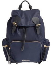 Темно-синий нейлоновый рюкзак