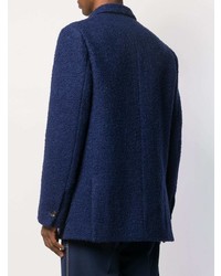 Мужской темно-синий пиджак букле от Marni