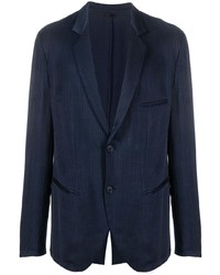 Мужской темно-синий пиджак в вертикальную полоску от Giorgio Armani