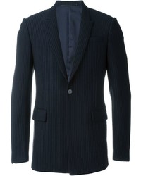 Мужской темно-синий пиджак в вертикальную полоску от Givenchy