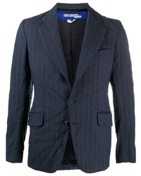 Мужской темно-синий пиджак в вертикальную полоску от Junya Watanabe MAN