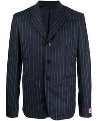 Мужской темно-синий пиджак в вертикальную полоску от Kenzo