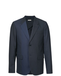 Мужской темно-синий пиджак в вертикальную полоску от Marni