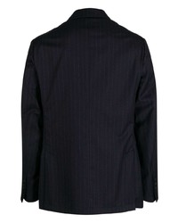 Мужской темно-синий пиджак в вертикальную полоску от Dunhill