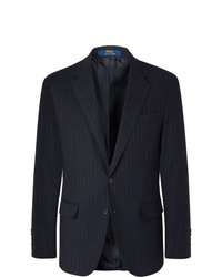 Мужской темно-синий пиджак в вертикальную полоску от Polo Ralph Lauren