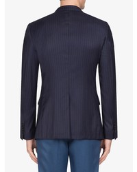 Мужской темно-синий пиджак в вертикальную полоску от Dolce & Gabbana