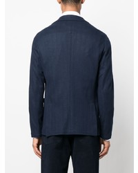 Мужской темно-синий пиджак в вертикальную полоску от Altea