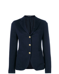 Женский темно-синий пиджак в вертикальную полоску от Tagliatore