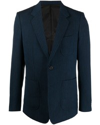 Мужской темно-синий пиджак в вертикальную полоску от Viktor & Rolf