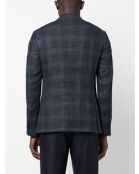 Мужской темно-синий пиджак в клетку от Zegna