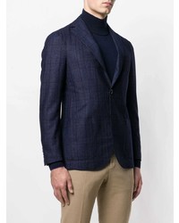 Мужской темно-синий пиджак в клетку от Barba