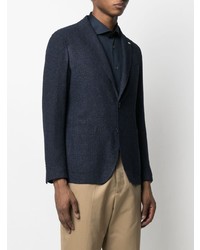 Мужской темно-синий пиджак в клетку от Tagliatore