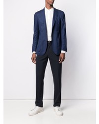 Мужской темно-синий пиджак в клетку от Tombolini