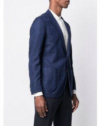 Мужской темно-синий пиджак в клетку от Tombolini