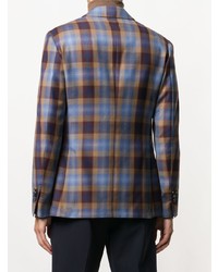 Мужской темно-синий пиджак в клетку от Gabriele Pasini