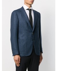 Мужской темно-синий пиджак в клетку от Canali