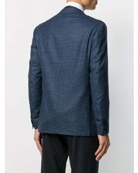 Мужской темно-синий пиджак в клетку от Canali