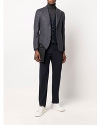 Мужской темно-синий пиджак в клетку от Tagliatore