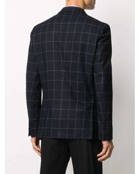 Мужской темно-синий пиджак в клетку от Paul Smith