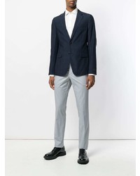 Мужской темно-синий пиджак в клетку от Prada