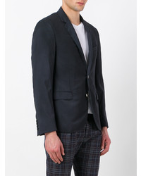Мужской темно-синий пиджак в клетку от Lanvin