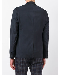 Мужской темно-синий пиджак в клетку от Lanvin