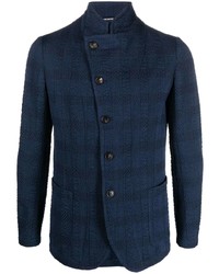Мужской темно-синий пиджак в клетку от Emporio Armani