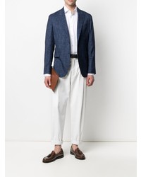 Мужской темно-синий пиджак в клетку от Paul Smith