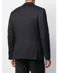 Мужской темно-синий пиджак в клетку от Lardini