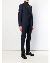 Мужской темно-синий пиджак в клетку от Manuel Ritz