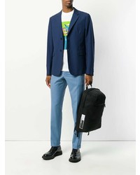 Мужской темно-синий пиджак в клетку от Prada