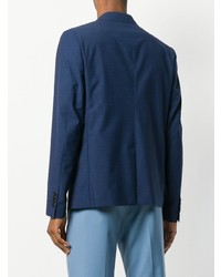 Мужской темно-синий пиджак в клетку от Prada