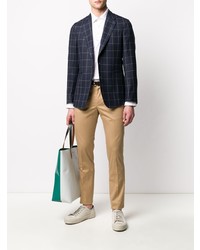 Мужской темно-синий пиджак в клетку от Paul Smith